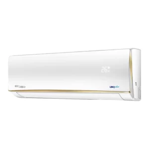 مجموعة اجهزة كهربائية في غرفة معيشة يتوسطها مكيف سبليت سوبر جنرال