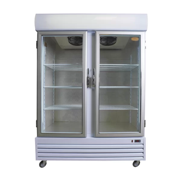 ثلاجة عرض 2 باب زجاج صقر الجزيرة 50 قدم فضي - MRF050EWGSODRS