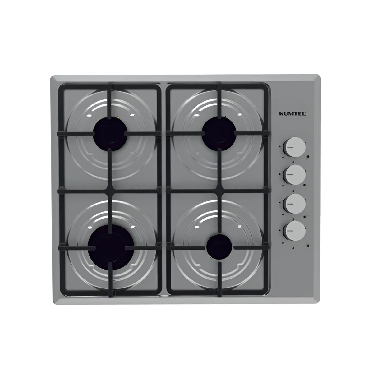 بوتاجاز مسطح غاز كوميتل مقاس 60*60 سم عدد 4 عين اشعال ذاتى استيل تركي - 362-10-M6-40BF/B