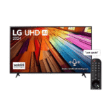 تلفزيون LG UHD AI UT80 4K الذكي مقاس 70 بوصة مع جهاز التحكم AI Magic Remote وميزة HDR10 وواجهة webOS 24 الذكية | 70UT80006LA