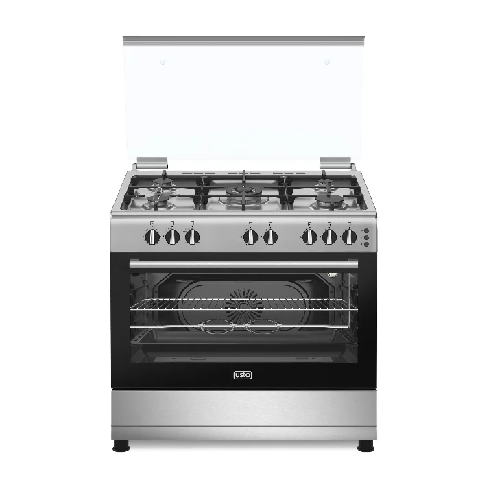 فرن غاز تركي USTO 60*90 | استيل | أمان كامل | ASF 9555 SGWH