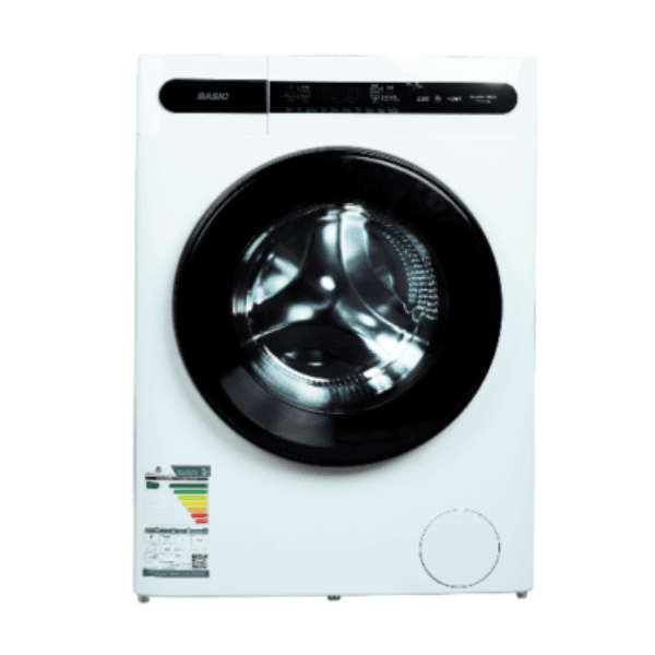 غساله اتوماتيك فتحه اماميه بيسك 8 كجم تنشيف 100% انفرتر أبيض - BAWMDF-MO8W