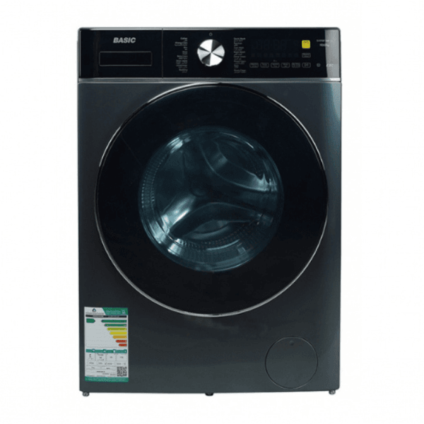 غسالة بيسك 10 كيلو أتوماتيك امامي سعة 10 كجم ،تنشيف 75% انفرتر ستيل - BAWMF-MB10S