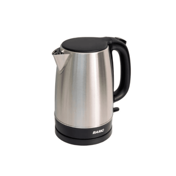 غلاية ماء كهربائية بيسك 1.7 لتر ستانلس ستيل 2200 واط فضي - BK-17SS
