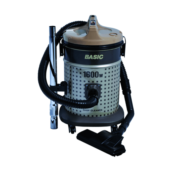 مكنسه كهربائيه بيسك برميل 15 لتر 1600 وات فضي خاصية نفخ الهواء تصميم متين - BSC-1600A (B)