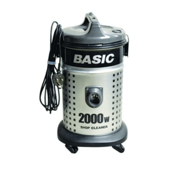 مكنسة كهربائية برميل بيسك 20 لتر 2000 وات فضي سلك كهربائي طويل تصميم انيق - BSC-2000 (B)