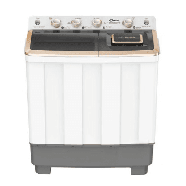 غسالة حوضين دانسات سعة 8.5 كجم تشغيل هادئ أبيض - DAN9TW