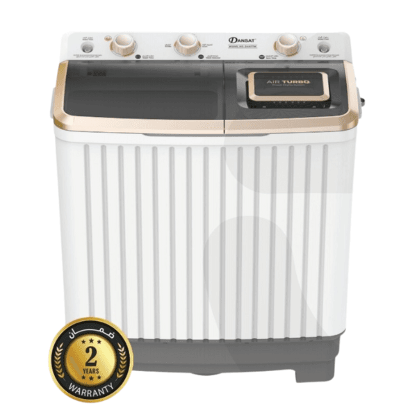 غسالة دانسات حوضين سعة 6.5 كجم تشغيل هادئ لون أبيض - DAN7TW