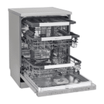 ⁦غسالة اطباق LG تقنية ™QuadWash، سعة 14 مكانًا، دورة تربو، تصميم عصري وأداء هادئ، ™SmartThinQ استيل - DFC335HP⁩ - الصورة ⁦3⁩