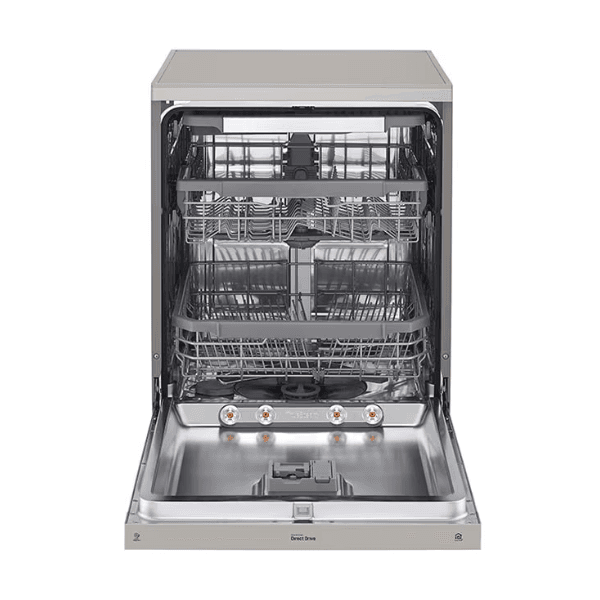 غسالة صحون ١٤ مكان LG تقنية ™QuadWash دورة تربو أداء هادئ فضي بلاتيني - DFC435FP - الصورة 2