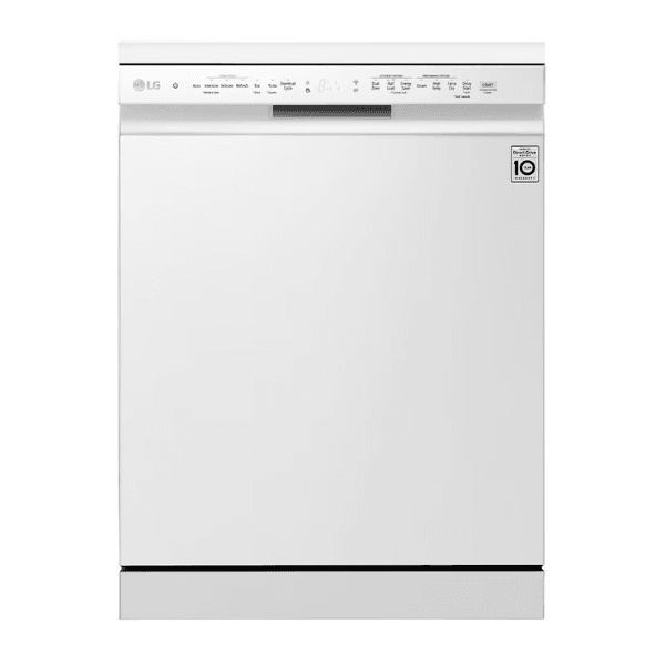 جلاية صحون ال جي سعة 14 مكان 9 برامج انفيرتر ، استيل ، بخار ، خاصية ترو ستيم واي فاي ابيض كوري - DFC532FW