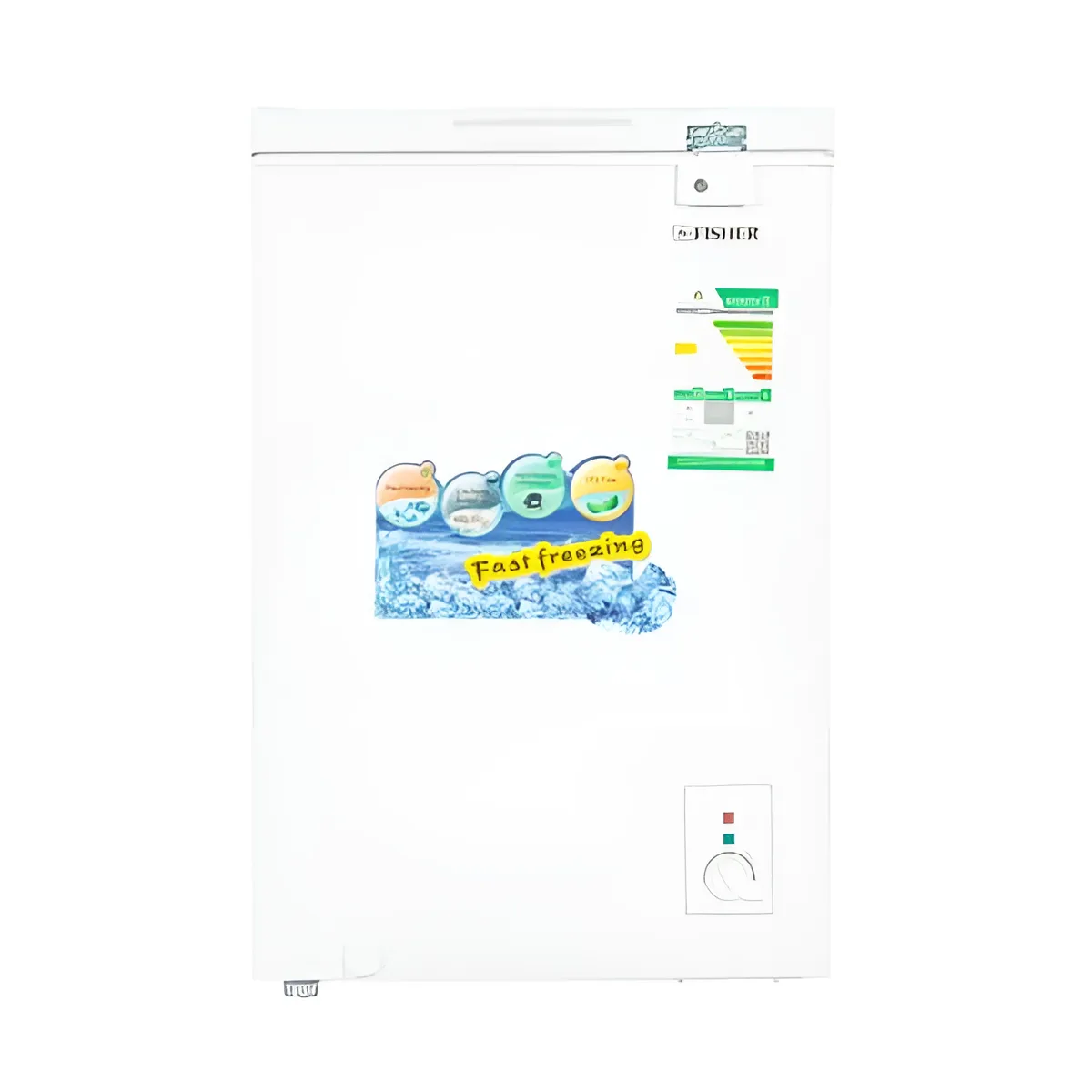 فريزر افقي فيشر 3.5 قدم 99 لتر أبيض توزيع هواء تبريد مثالي - FCF-100ML