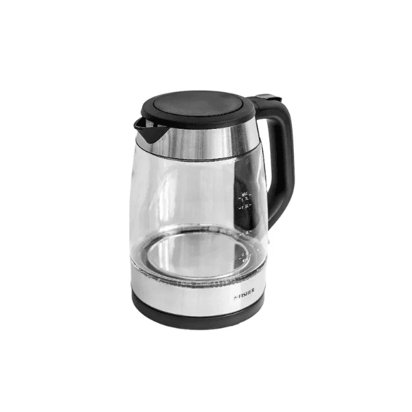 غلاية كهربائية زجاج فيشر سعة 1.7 لتر مع ضوء أزرق 2200 واط - FK-17GLL