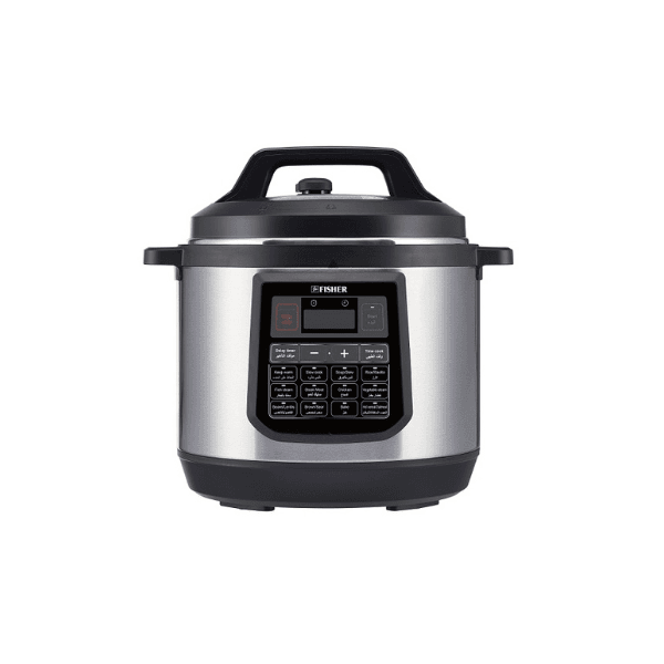 قدر ضغط ٨ لتر فيشر 20 برامج طهي 9 طبقات أمان للحماية 1200 واط استيل - FPC-8L20P
