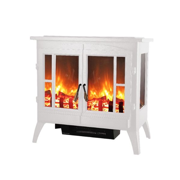 دفاية كهربائية جي في سي ديكور أبيض بتصميم دولابي مميز – GVCHT-215