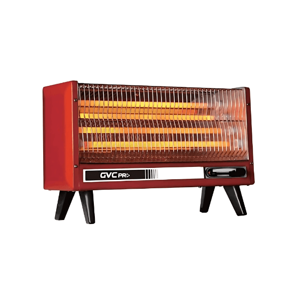 دفايه كهربائيه 4 شمعه جي في سي مستطيل مزودة بمفتاح أمان – GVHT-2000S