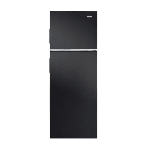 ثلاجة haier بابين قدم 333 لتر نوفروست انفرتر لون أسود - HRF-355BS