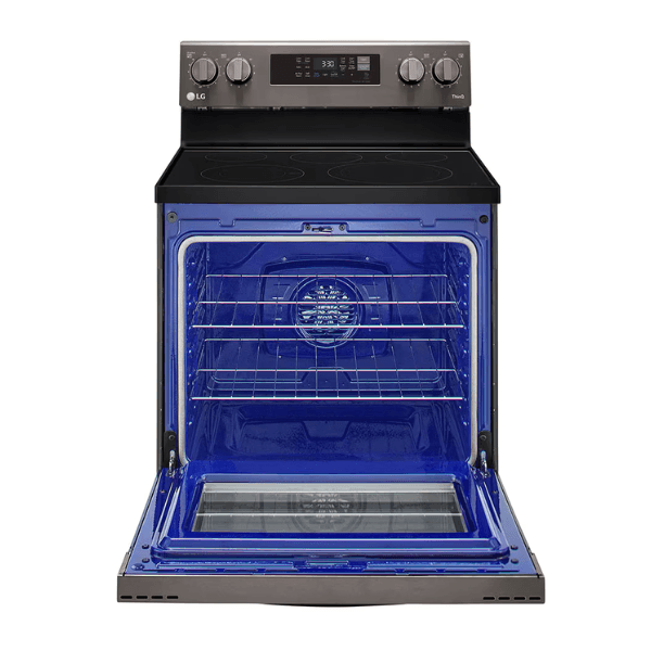 فرن ال جي كهربائي سيراميك 65×76 مقاوم للبصمات 5 عيون تقنية التنظيف السريع واي فاي أسود استيل - LREL6323D - الصورة 2