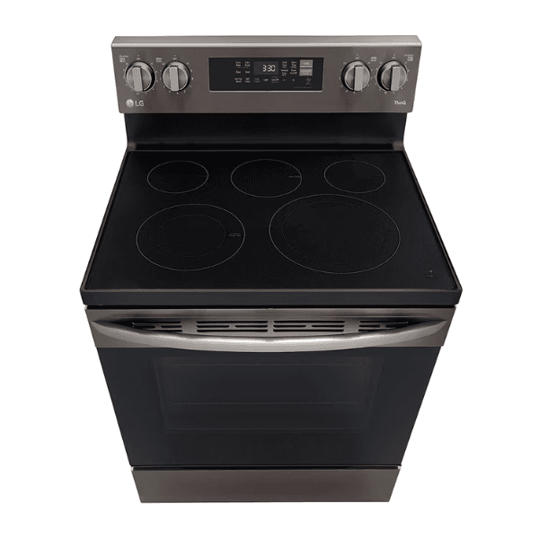 فرن ال جي كهربائي سيراميك 65×76 مقاوم للبصمات 5 عيون تقنية التنظيف السريع واي فاي أسود استيل - LREL6323D - الصورة 3