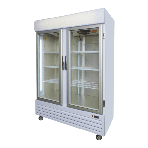 ثلاجة عرض بابين زجاج صقر الجزيرة 40 قدم فضي - MRF040EWGSODRS