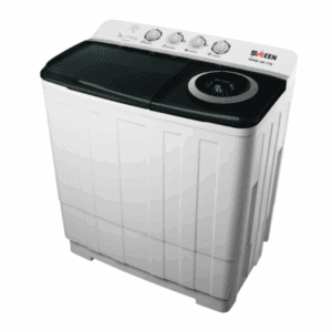 غسالة ملابس حوضين سرين 18 كجم تجفيف تيربو، هيكل من الفولاذ مقاوم للصدأ أبيض - SRWM-18K-TTW