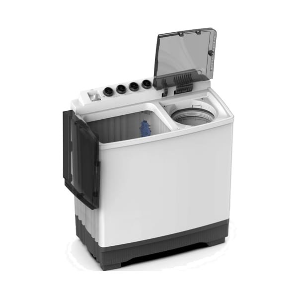 غسالة سوبر جنرال حوضين 12 كجم صوت هادئ جودة عالية أبيض - KSGW1255