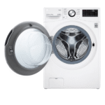 ⁦غسالة ال جي فتحة امامية اوتوماتيك 15 كجم تنشيف 75% تقنية ™SmartThinQ أبيض - WF1510WHT⁩ - الصورة ⁦2⁩