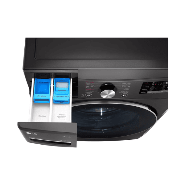 غسالة اتوماتيك ال جي أمامي 21 ك تنشيف 100% 12ك ThinQ™ أسود - WS2112BST - الصورة 3