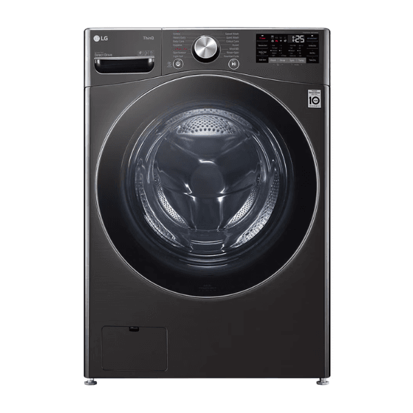 غسالة اتوماتيك ال جي أمامي 21 ك تنشيف 100% 12 ك ThinQ™ أسود - WS2112BST