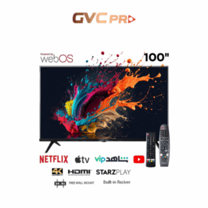 شاشة 100 بوصة جي في سي برو سمارت QLED web OS مع رسيفر داخلي مدمج - GVC-100WS7200