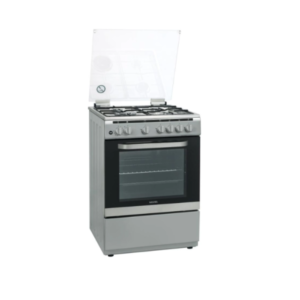 فرن غاز 4 عيون فيستل 60 × 60 سم 73 لتر بشوايه أمان كامل - فضى / FG6P4089NX